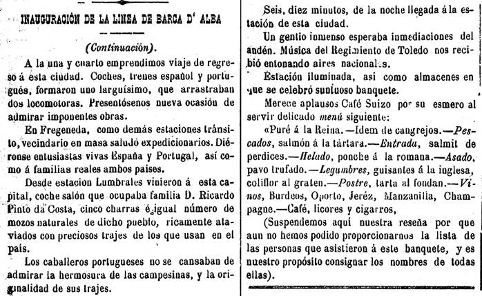 Inauguración línea Fregeneda