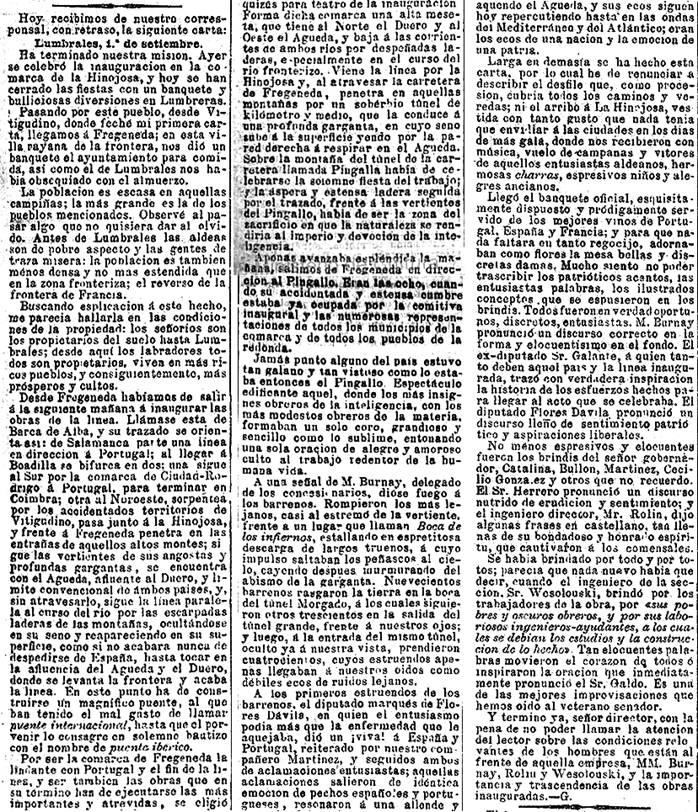 Inauguración línea Fregeneda