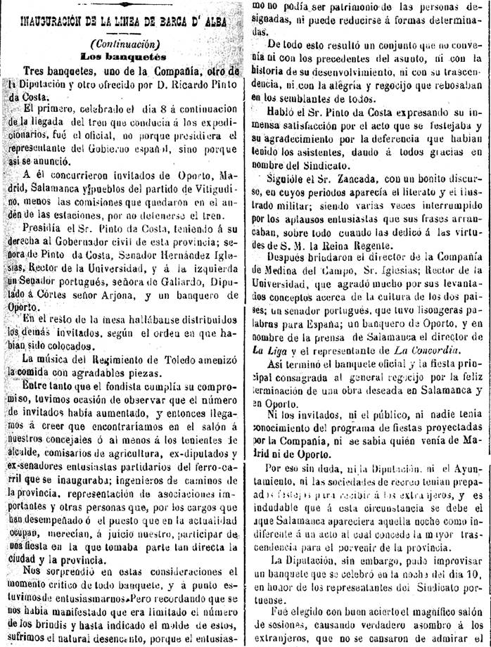 Inauguración línea Fregeneda