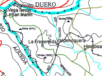 Mapa Fregeneda